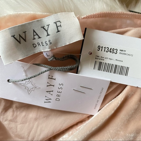 WAYF VELVET COLD SHOULDER MINI DRESS L - Picture 15 of 15